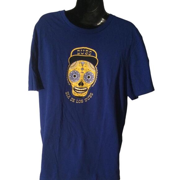 Tops - John Hersey The Dubs Blue T-Shirt Golden State Warriors